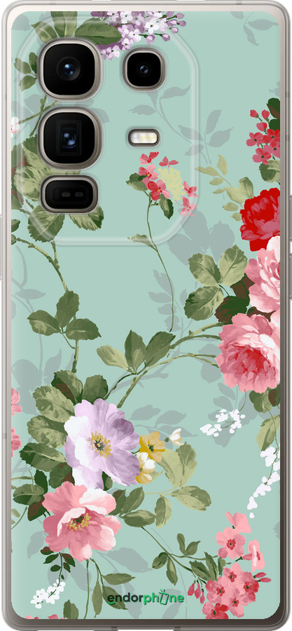 Силиконовый чехол Цветочные обои 2 для Infinix Note 50 Pro+ - 862u-4041 изображение 