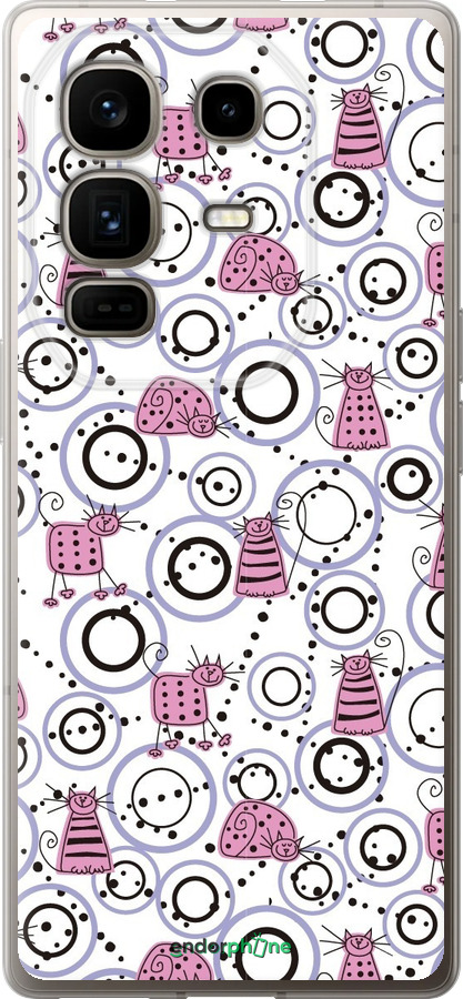 Силиконовый чехол Смешные коты для Infinix Note 50 Pro+ - 907u-4041 изображение 