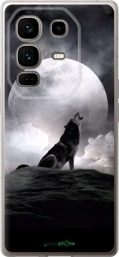 Силиконовый чехол Воющий волк для Infinix Note 50 Pro+ - 934u-4041 изображение 