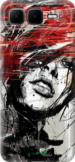 Силиконовый чехол Лицо девушки для Infinix Smart 10 PLus - 1162u-4108 изображение 