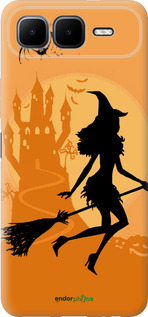 Силиконовый чехол Ведьма на метле для Infinix Smart 10 PLus - 1184u-4108 изображение 