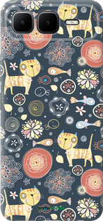 Силиконовый чехол Котята v4 для Infinix Smart 10 PLus - 1224u-4108 изображение 