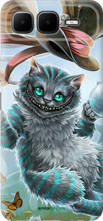 Силиконовый чехол Чеширский кот 2 для Infinix Smart 10 PLus - 3993u-4108 изображение 