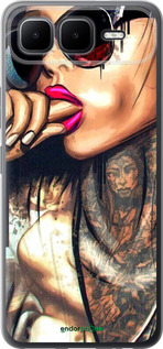 Силиконовый чехол Девушка в тату для Infinix Smart 10 PLus - 4001u-4108 изображение 