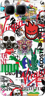 Силиконовый чехол Many different logos для Infinix Smart 10 PLus - 4022u-4108 изображение 