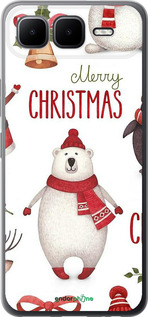 Силиконовый чехол Merry Christmas для Infinix Smart 10 PLus - 4106u-4108 изображение 