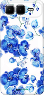 Силиконовый чехол Голубые орхидеи для Infinix Smart 10 PLus - 4406u-4108 изображение 