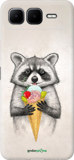 Силиконовый чехол Енотик с мороженым для Infinix Smart 10 PLus - 4602u-4108 изображение 