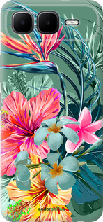 Силіконовий чехол Тропічні квіти v1 для Infinix Smart 10 PLus - 4667u-4108 изображение 
