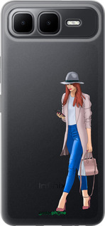 Силиконовый чехол Девушка 1 для Infinix Smart 10 PLus - 4751u-4108 изображение 