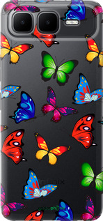 Силиконовый чехол Красочные мотыльки для Infinix Smart 10 PLus - 4761u-4108 изображение 