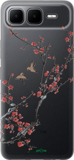 Силиконовый чехол Сакура v2 для Infinix Smart 10 PLus - 5538u-4108 изображение 