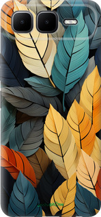 Силиконовый чехол Кольорове листя для Infinix Smart 10 PLus - 5644u-4108 изображение 