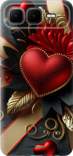 Силиконовый чехол Сердечки v2 для Infinix Smart 10 PLus - 5832u-4108 изображение 