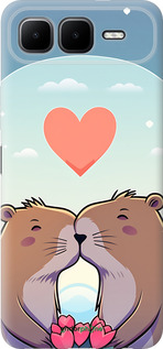 Силиконовый чехол Капибара любовь для Infinix Smart 10 PLus - 6027u-4108 изображение 