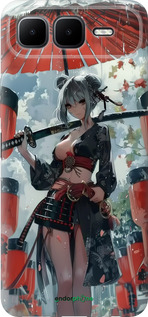 Силиконовый чехол Гейша-воин для Infinix Smart 10 PLus - 6124u-4108 изображение 