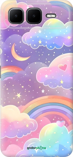 Силиконовый чехол Облака и радуга для Infinix Smart 10 PLus - 6312u-4108 изображение 