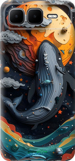 Силиконовый чехол Кит в космосе для Infinix Smart 10 PLus - 6328u-4108 изображение 