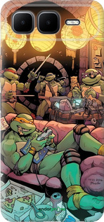 Силиконовый чехол Черепашки нинзя для Infinix Smart 10 PLus - 6346u-4108 изображение 