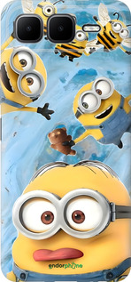 Силиконовый чехол Миньоны для Infinix Smart 10 PLus - 6386u-4108 изображение 