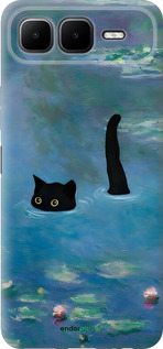 Силиконовый чехол С изображением кота и водяной лилии Monet для Infinix Smart 10 PLus - 6519u-4108 изображение 