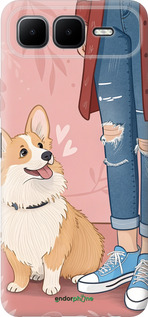 Силиконовый чехол Корги 3 для Infinix Smart 10 PLus - 6707u-4108 изображение 
