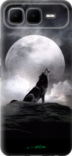 Силиконовый чехол Воющий волк для Infinix Smart 10 PLus - 934u-4108 изображение 