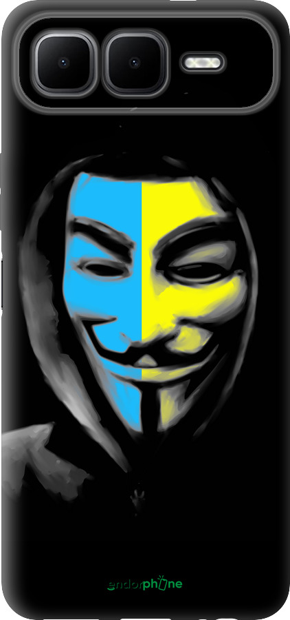 Силиконовый чехол Украинский анонимус для Infinix Smart 10 PLus - 1062u-4108 изображение 