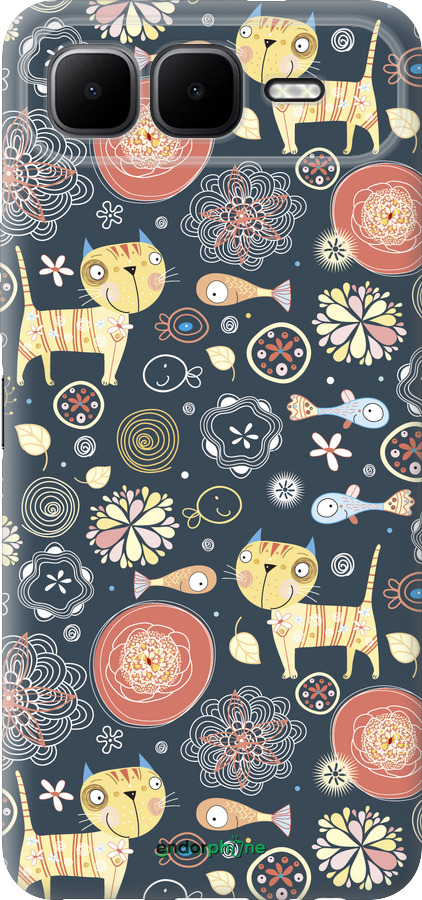 Силиконовый чехол Котята v4 для Infinix Smart 10 PLus - 1224u-4108 изображение 
