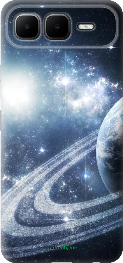 Силиконовый чехол Кольца Сатурна для Infinix Smart 10 PLus - 173u-4108 изображение 