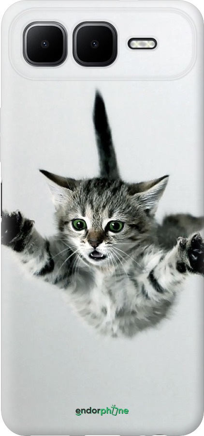 Силиконовый чехол Летящий котёнок для Infinix Smart 10 PLus - 2322u-4108 изображение 