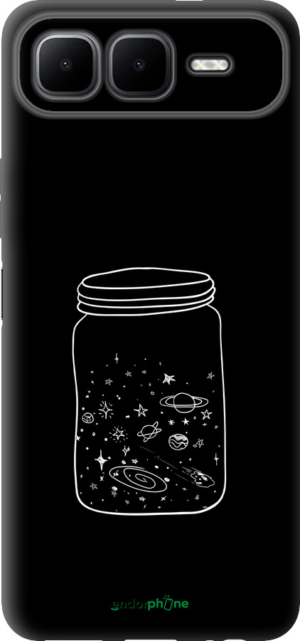 Силиконовый чехол Космос в банке для Infinix Smart 10 PLus - 4297u-4108 изображение 