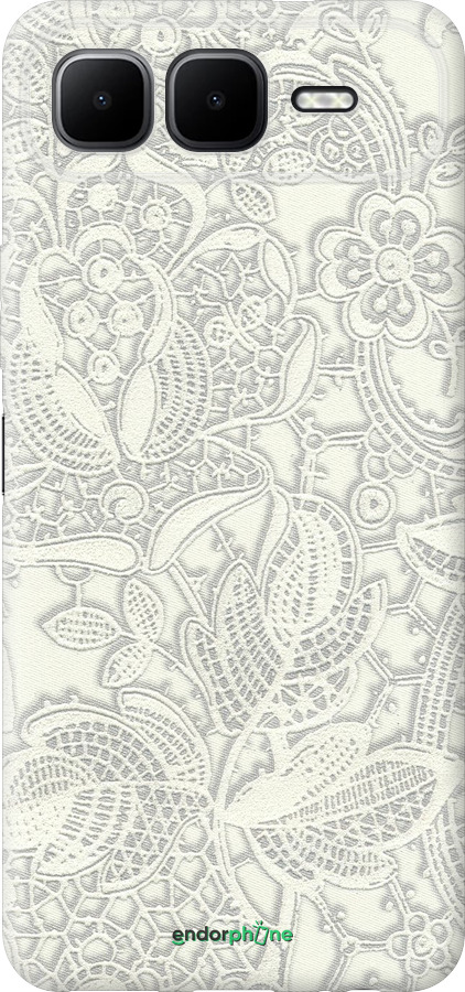 Силіконовий чехол Біле мереживо для Infinix Smart 10 PLus - 4383u-4108 изображение 