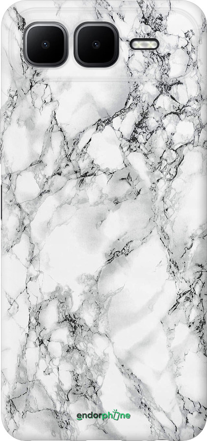 Силиконовый чехол Мрамор белый для Infinix Smart 10 PLus - 4480u-4108 изображение 