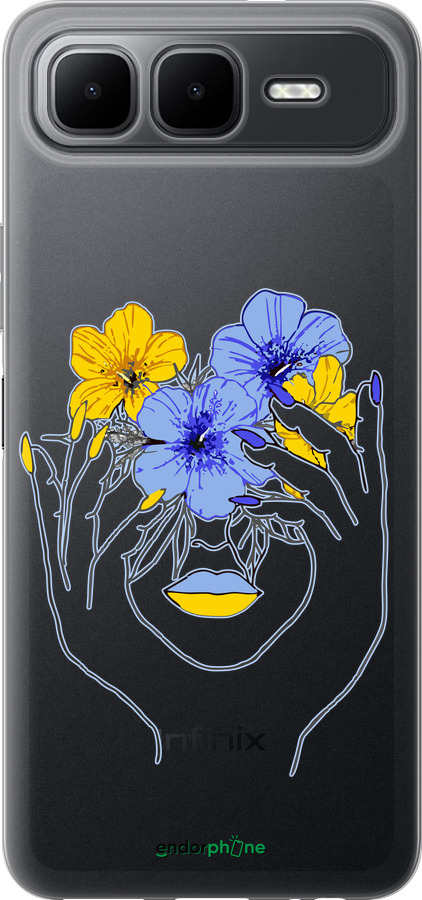 Силиконовый чехол Девушка v4 для Infinix Smart 10 PLus - 5276u-4108 изображение 
