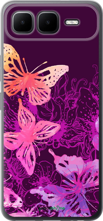 Силіконовий чехол Метелики v2 для Infinix Smart 10 PLus - 5475u-4108 изображение 