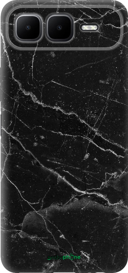 Силиконовый чехол Черный мрамор v2 для Infinix Smart 10 PLus - 5568u-4108 изображение 