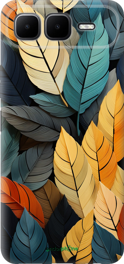 Силиконовый чехол Кольорове листя для Infinix Smart 10 PLus - 5644u-4108 изображение 