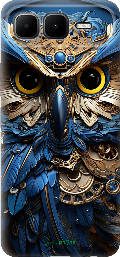 Силиконовый чехол Сова v2 для Infinix Smart 10 PLus - 5649u-4108 изображение 