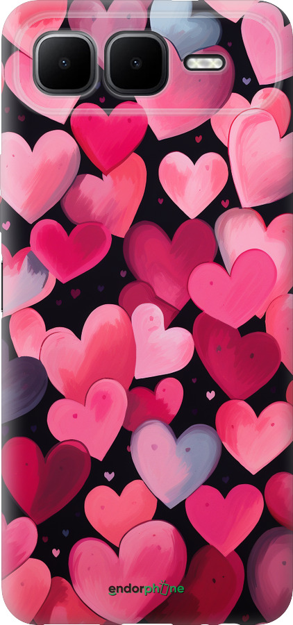 Силиконовый чехол Сердечки 4 для Infinix Smart 10 PLus - 5662u-4108 изображение 