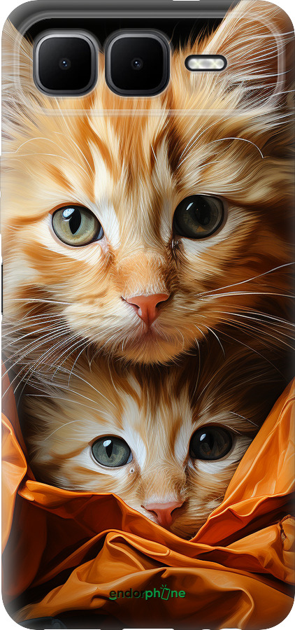 Силиконовый чехол Котики 2 для Infinix Smart 10 PLus - 5664u-4108 изображение 