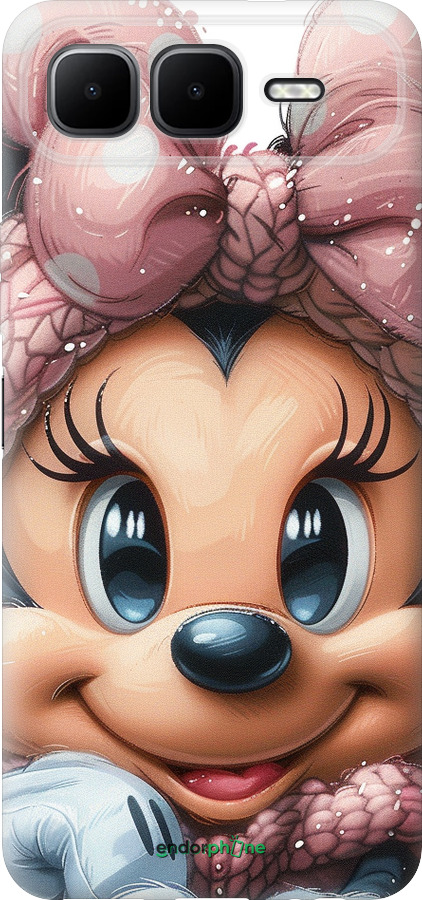 Силиконовый чехол Минни Маус с бантиком для Infinix Smart 10 PLus - 6055u-4108 изображение 