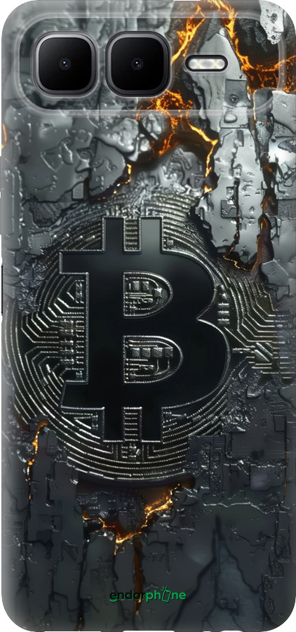 Силиконовый чехол Раскаленный биткойн для Infinix Smart 10 PLus - 6091u-4108 изображение 