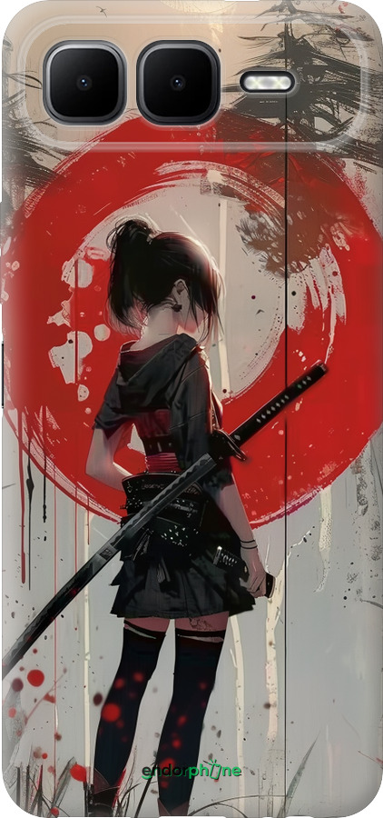 Силиконовый чехол Сумерки воина: Танец с катаной для Infinix Smart 10 PLus - 6123u-4108 изображение 