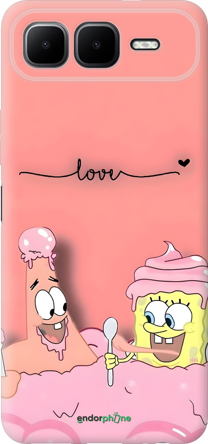 Силиконовый чехол Спанч Боб для Infinix Smart 10 PLus - 6282u-4108 изображение 