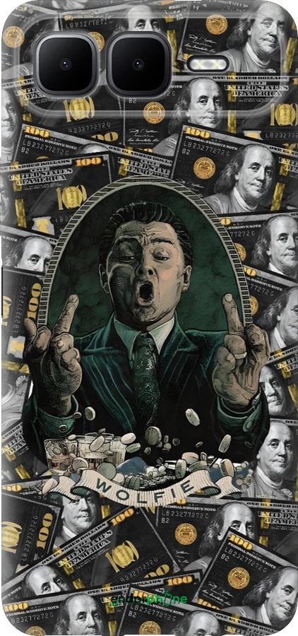 Силиконовый чехол Волк с валл стрит для Infinix Smart 10 PLus - 6287u-4108 изображение 