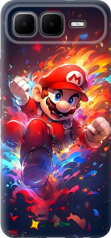 Силиконовый чехол Супер Марио для Infinix Smart 10 PLus - 6342u-4108 изображение 