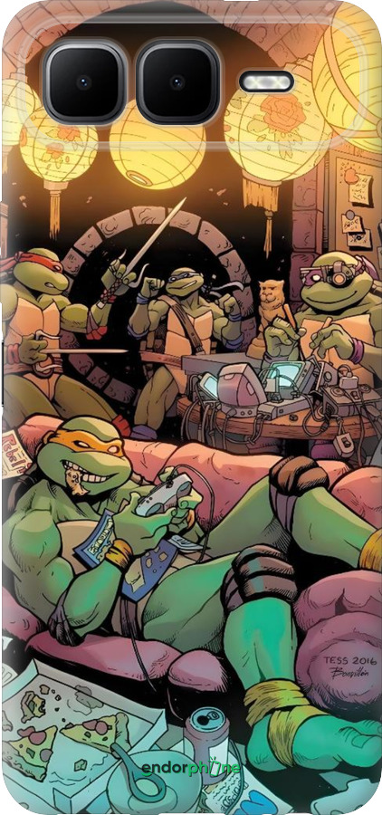Силиконовый чехол Черепашки нинзя для Infinix Smart 10 PLus - 6346u-4108 изображение 