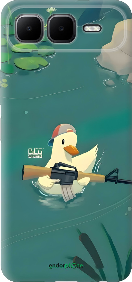 Силиконовый чехол Уточка с автоматом для Infinix Smart 10 PLus - 6356u-4108 изображение 