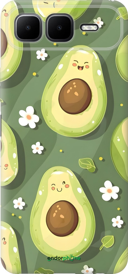 Силиконовый чехол Авокадо для Infinix Smart 10 PLus - 6380u-4108 изображение 